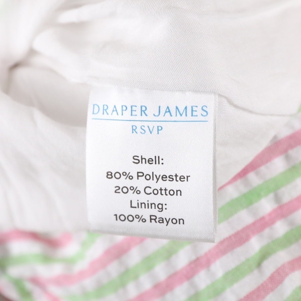 Draper James Puff Sleeve Wrap Dress Seersucker Stripe - Picture 8 of 8